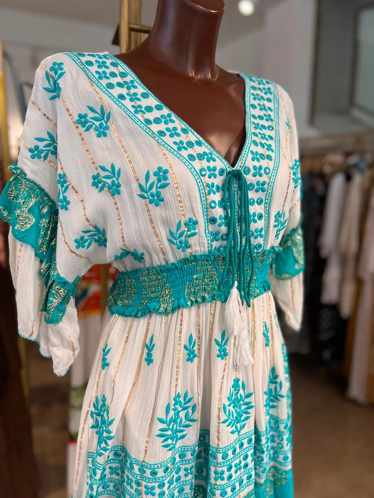 Vestido Corto Con Estampado