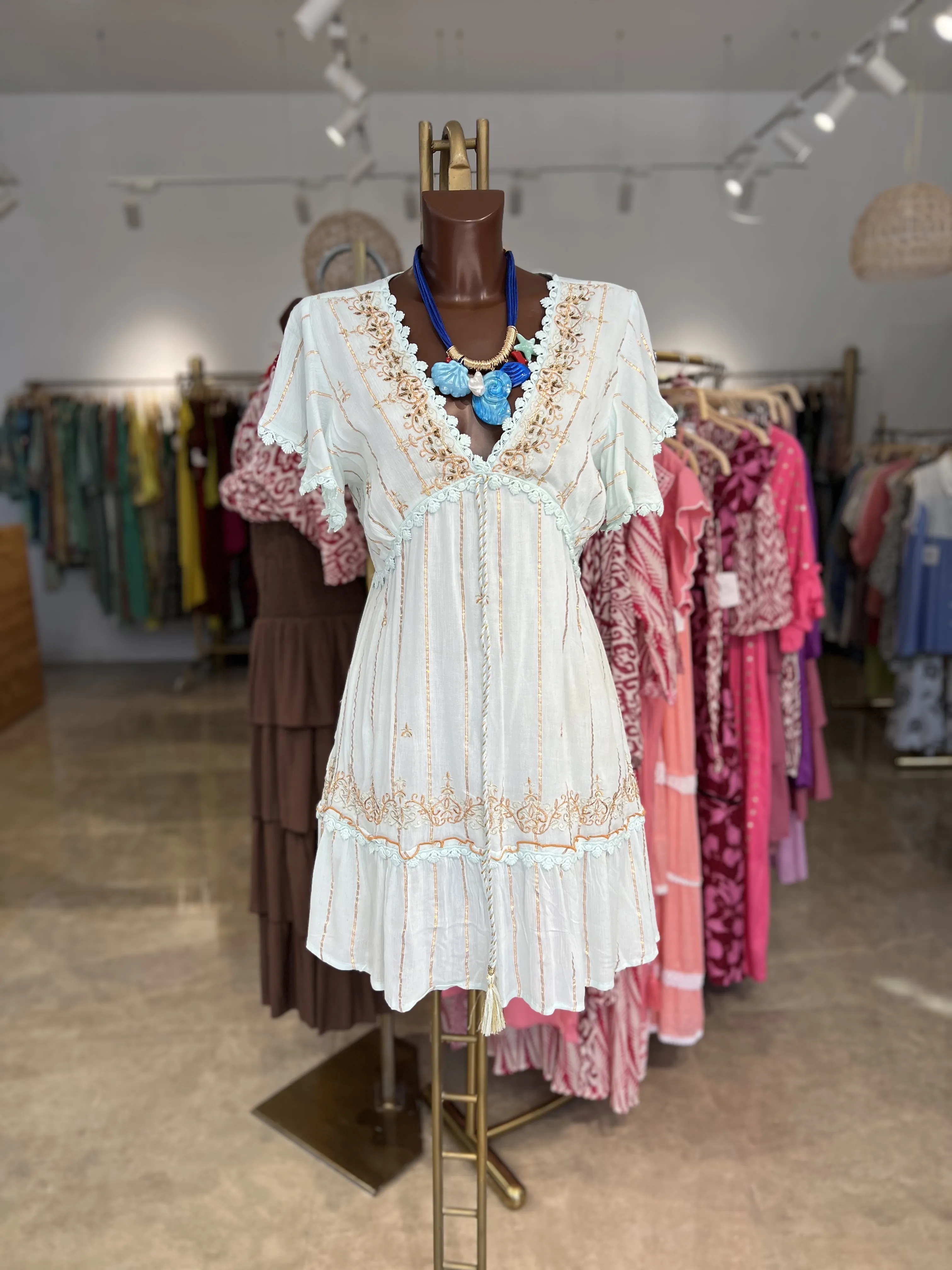 Vestido Corto Unicolor