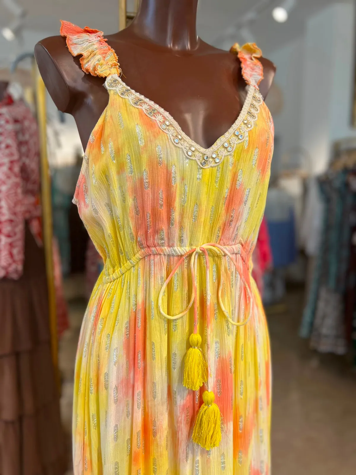 Vestido De Tirantes Con Estampado
