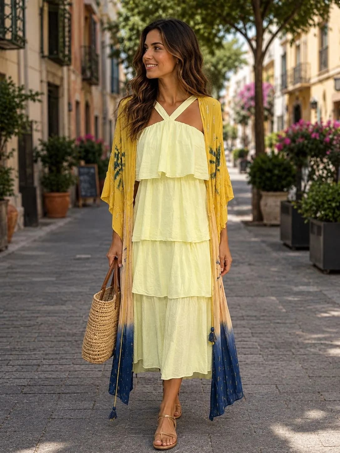 Vestido De Tirantes Por Capas